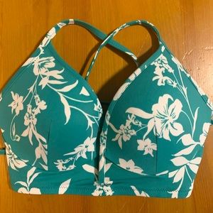 Dark Teal Bustier Bikini Top